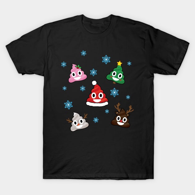 emoticon Christmas Poop' Funny Christmas emoticon T-Shirt by ourwackyhome